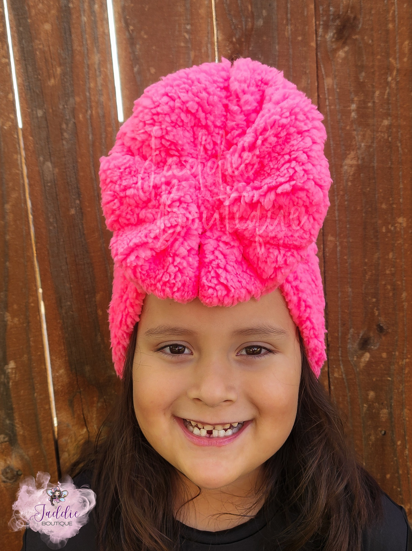 Neon Pink Sherpa Headwrap