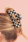 Sachet Pink Checkered Print Hollow Out Hair Clip