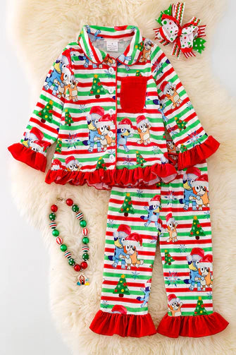 Christmas Dog Pajama Set (6-12m only)