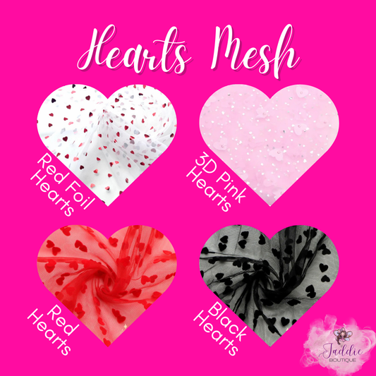 Hearts Mesh Bows