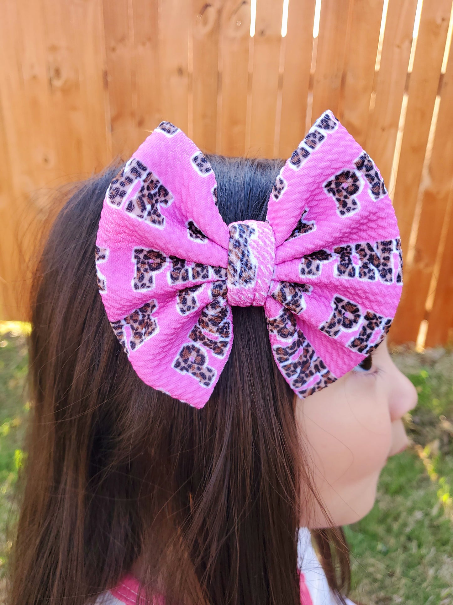 Pink/Leopard Inspired Bow