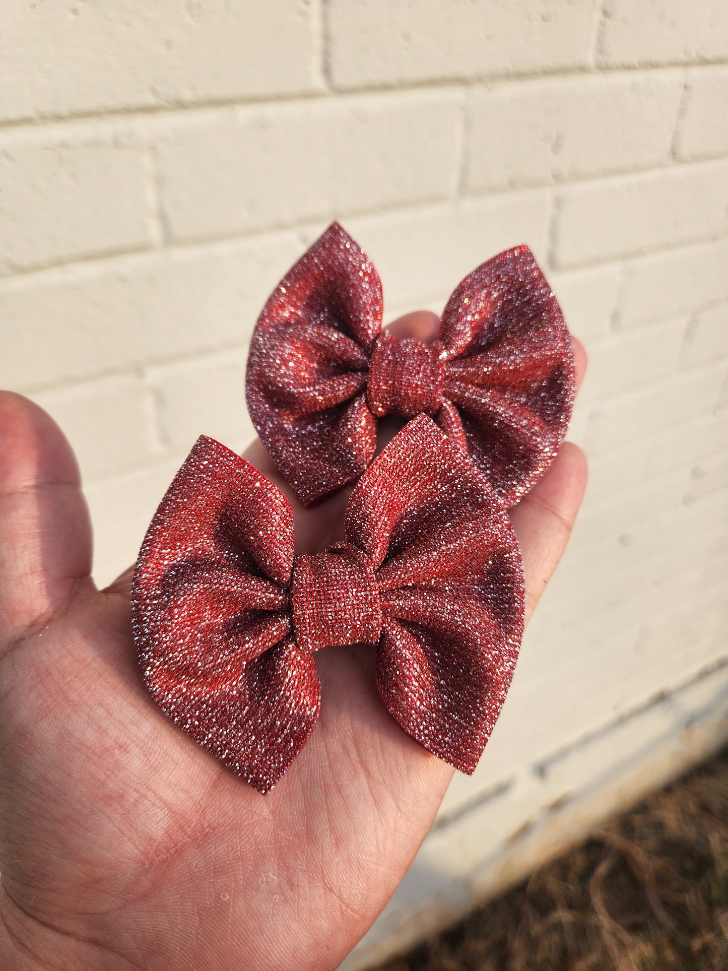 Red Rose Shimmer Bows